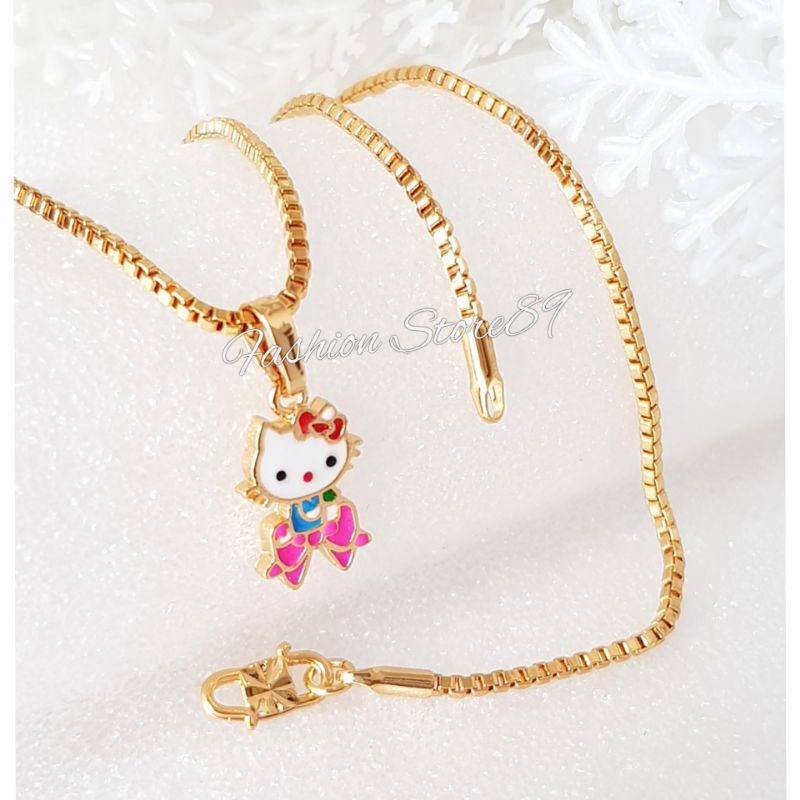 New Kalung Anak Kitten impor perhiasan yaxiya Lapis emas Kalung anak Kitty