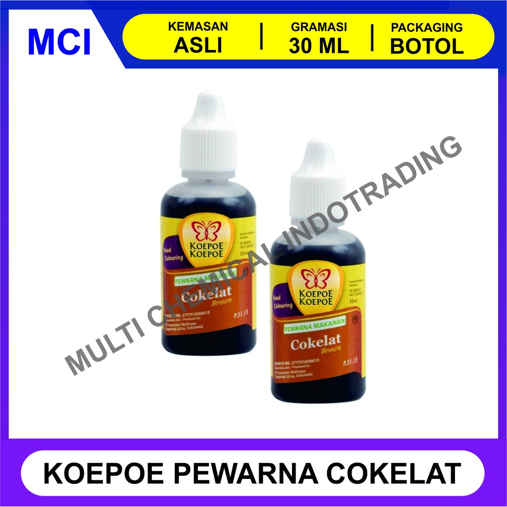 

PEWARNA MAKANAN MINUMAN KOEPOE KOEPOE KUPU KUPU 30 ML - COKELAT
