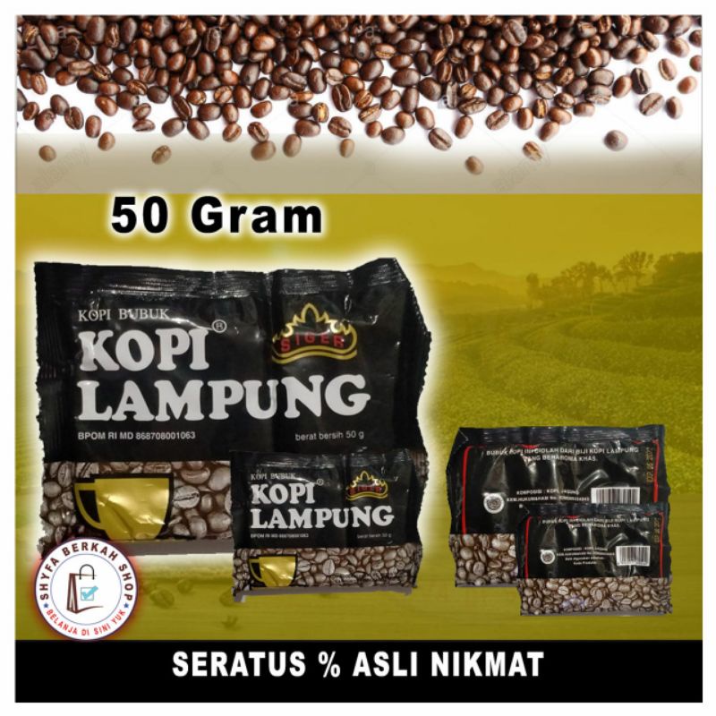 

Kopi Bubuk Lampung Siger 50Gram