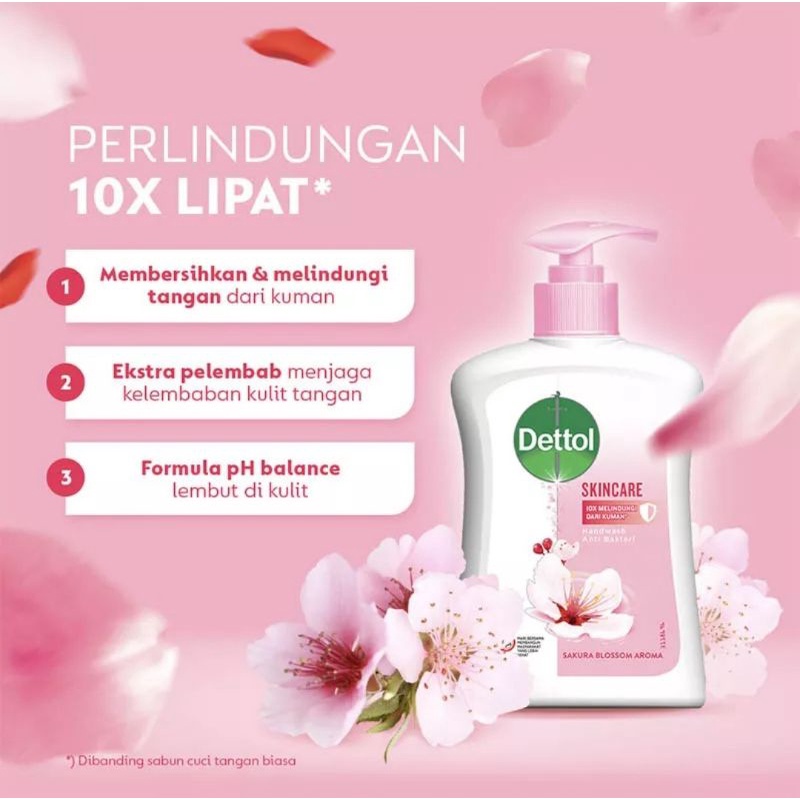 Dettol Handwash 245 ml Original | Sensitive | Skincare | Re Energize Pump Anti Bakteri Sabun Cuci Tangan 245ml