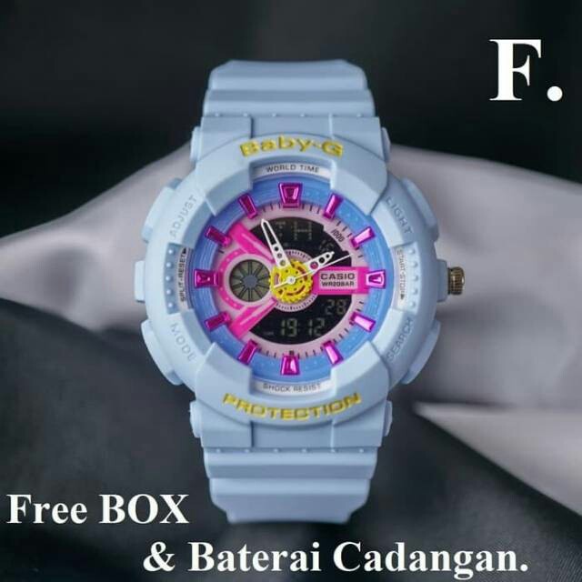 (COD) JAM TANGAN WANITA BABY-G SPORT BA 110 FULL BIRU FULL READY STOCK HITAM LIST GOLD PUTIH HITAM PINk TERIMA BAYAR DITEMPAT best seller ready stock