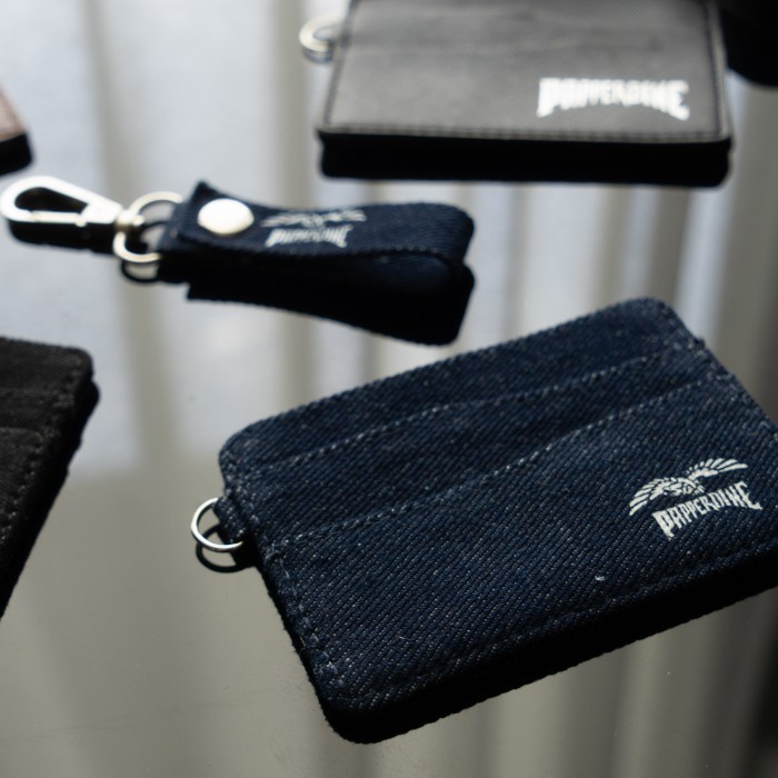 

v0v20v Papperdine Jeans Cardholder Keychain Lanyard Set - Blue Denim Fv0101