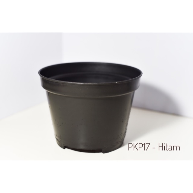 Pot Kembang Polos | Pot Bunga Plastik | Pot Bunga Polos - PKP17 Hitam
