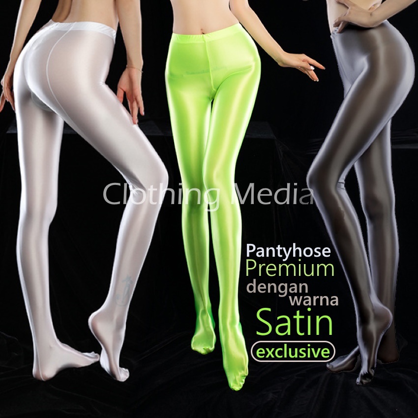 Pantyhose Premium Warna Satin Stocking Celana Silky Glossy Ketat Halus Elegan