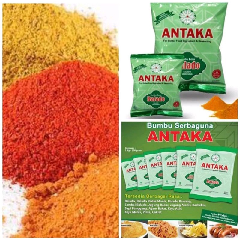 Antaka Bumbu Tabur Instant 100gr Serbaguna Kentang Jamur Keripik Balado Sapi Panggang 100 gr