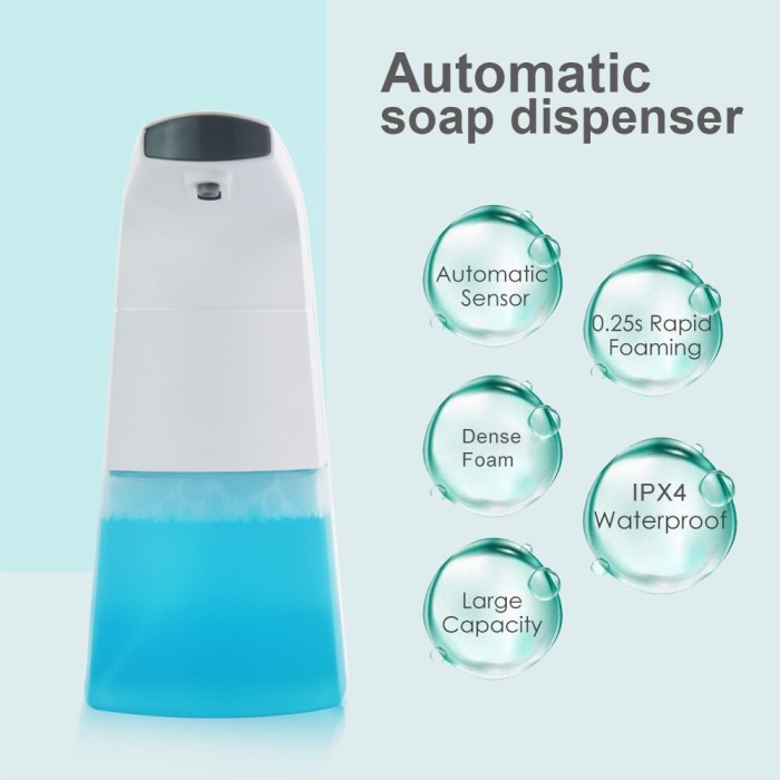 Dispenser Sabun Sensor Infrared Otomatis baterai dan cas charger aman buat Anak Portable foaming