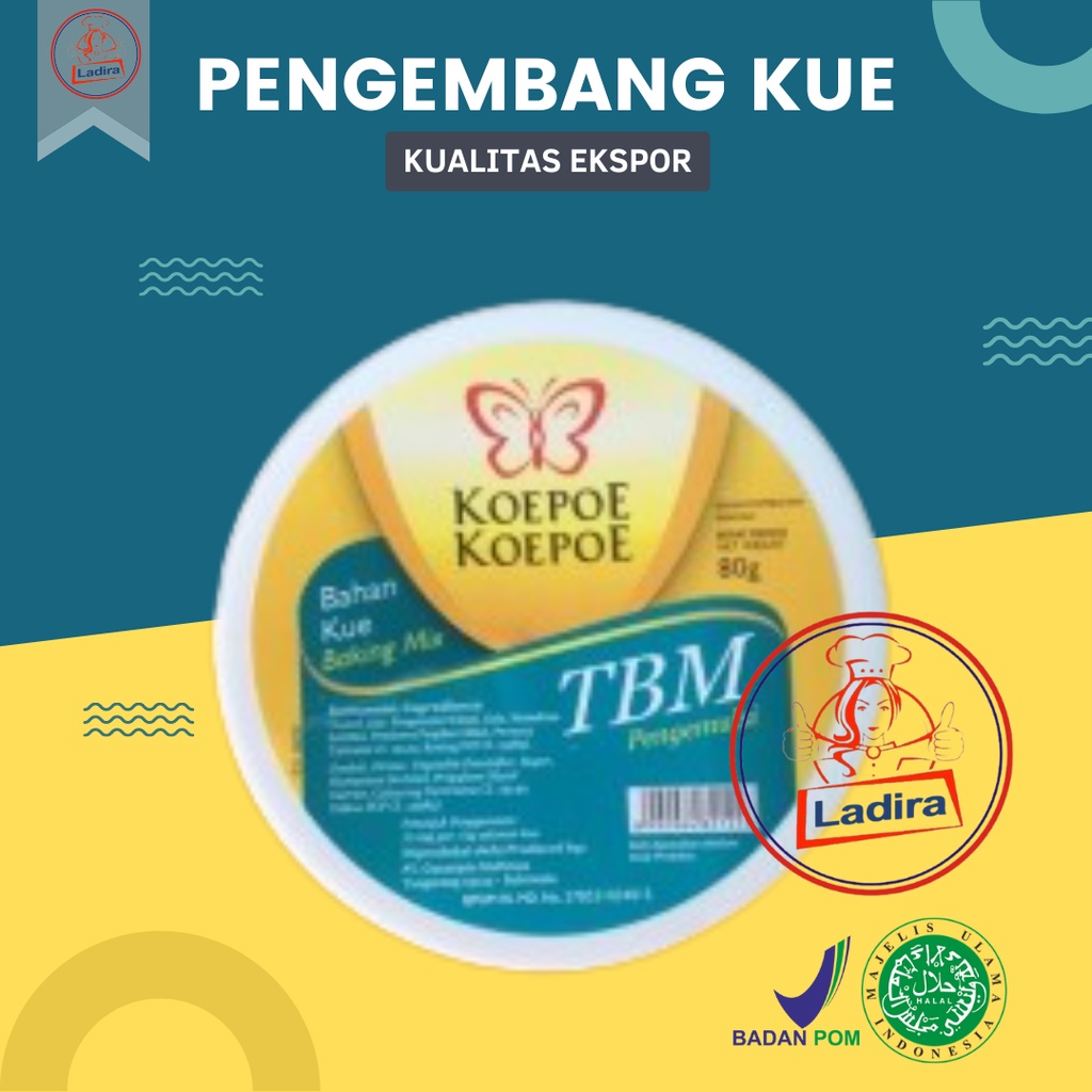 

KOEPOE TBM PENGEMBANG bahan kue dan roti bahan baking adonan kue cake emulsifier bread improver BPOM 80 GR