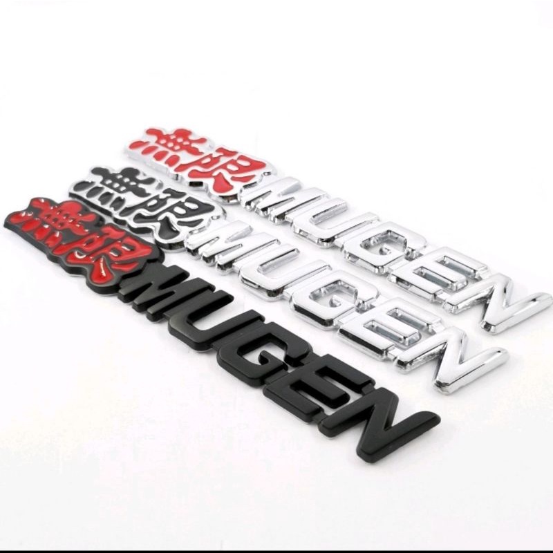 Stiker Emblem Mobil MUGEN Bahan METAL