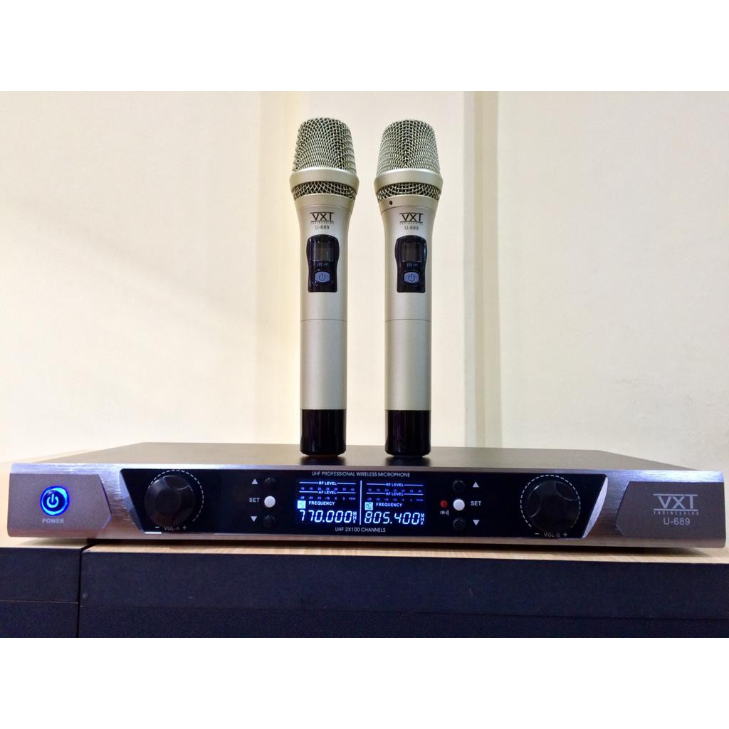 Mic Wireless VXT U-689 UHF DSP Dual Handheld