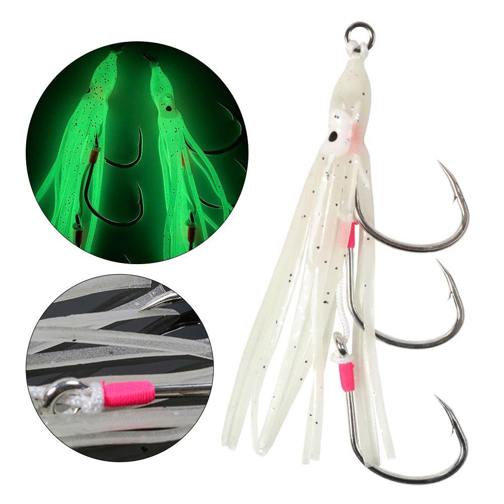 TOP Hook Cumi Alat Pancing Plat Besi Pengait Rok Silikon Fish Hook