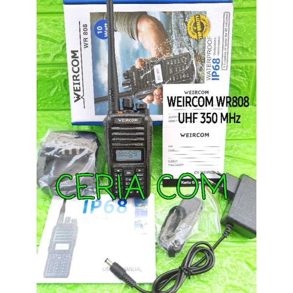 HT WEIRCOM WR 808 UHF 350 MHZ UHF LOW HT 10 WATT WATERPROOF IP68 / HT ANTI AIR WEIRCOM WR808 UHF 350