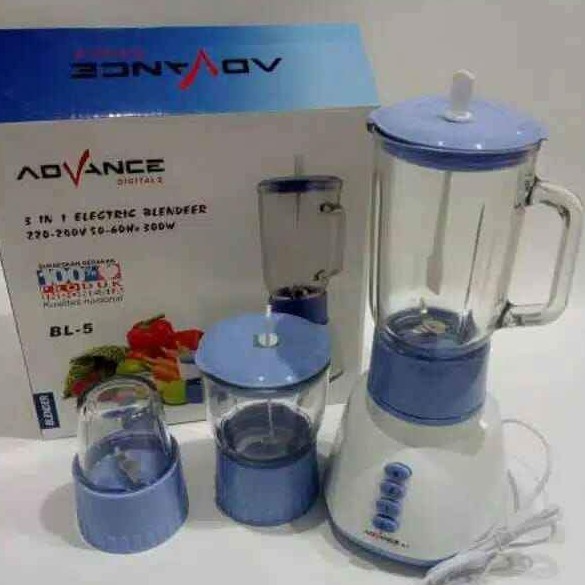 BLENDER ADVANCE 3IN1 / BLENDER ADVANCE BL-5 / BLENDER ADVANCE 3IN1 BL 5 BAHAN KACA