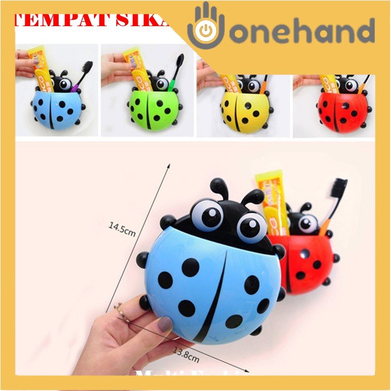 Tempat Sikat Gigi dan Lucu Odol Kumbang - Tempat Odol Dan Sikat Gigi Ladybug Lady Bug Tooth Brush Holder 1 pcs