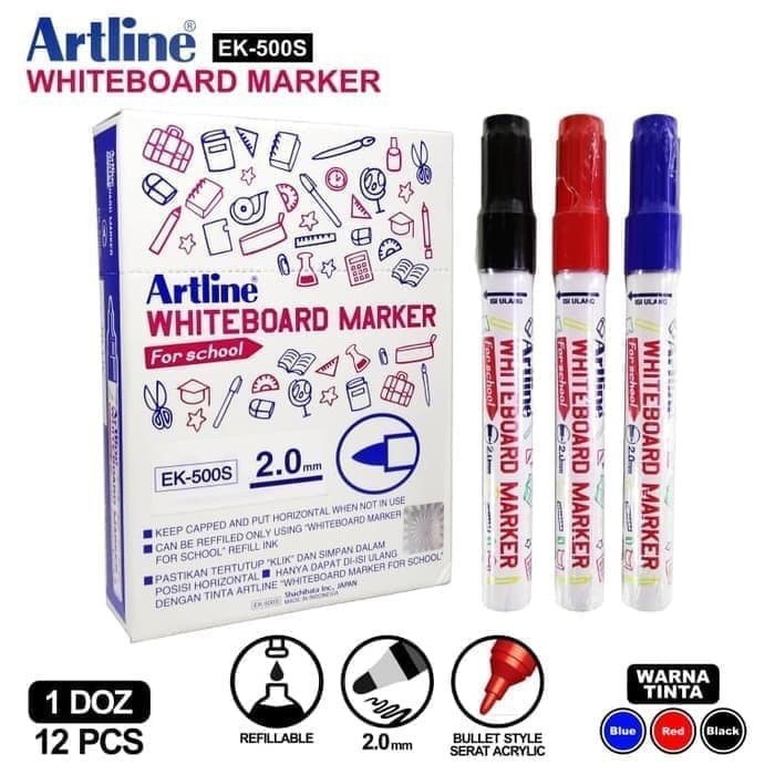

SPIDOL WHITEBOARD MARKER EK-500S FOR SCHOOL ARTLINE (HITAM)