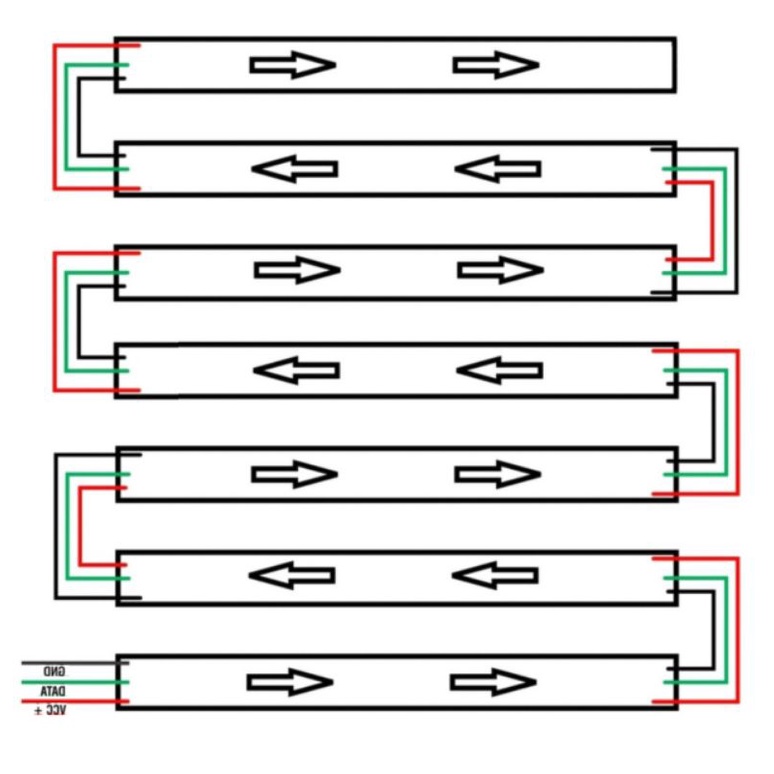 MODUL STROBO TEKS 7 BARIS VOL.02 NEW WS2811