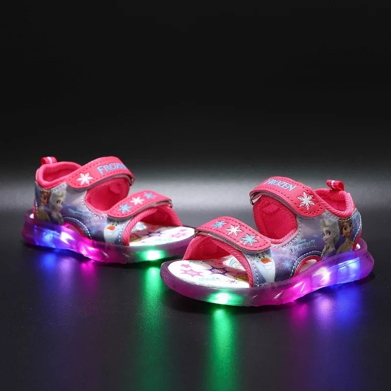 Sepatu  SANDAL Anak Perempuan LED IMPORT Model Terbaru FROZEN 006