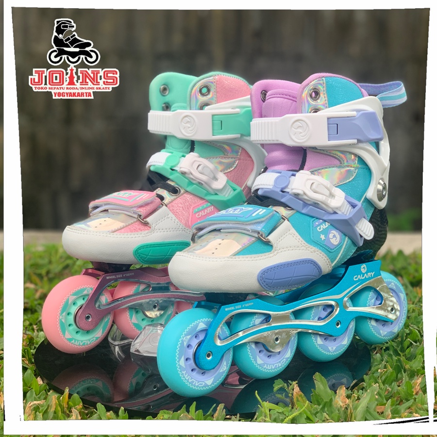 Sepatu Roda Inline Skate Calary Carbon Blue White