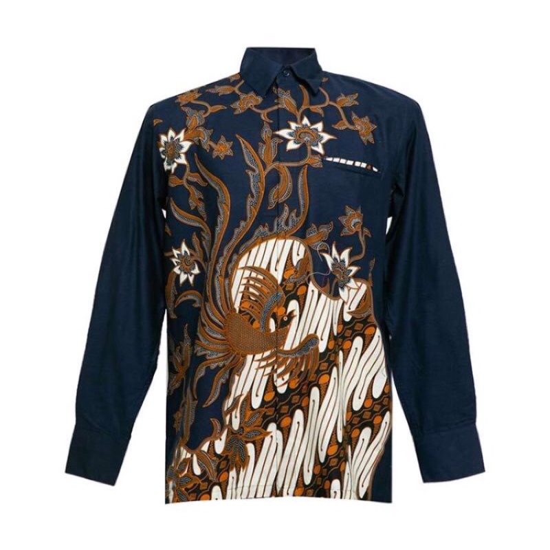 Kemeja Batik Semata Wayang Navy by Hassenda Original