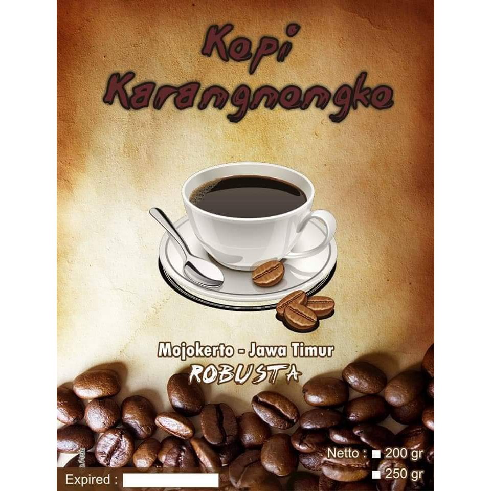 

Kopi robusta karangnongko 200 gr