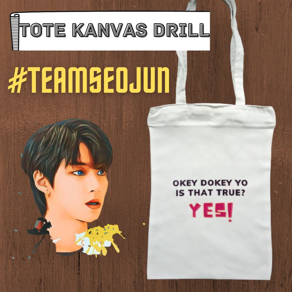 TOTE BAG KPOP/ TAS TOTE KANVAS BLACU MURAH TAS WANITA / TOTE BAG TRUE BEAUTY