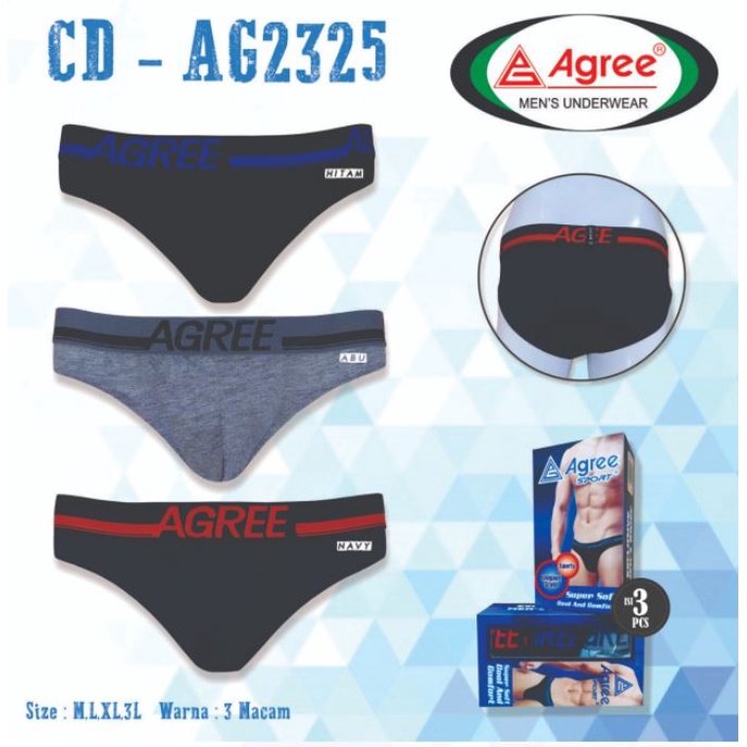 AGREE CD 2325 - Celana Dalam Pria Karet Lebar