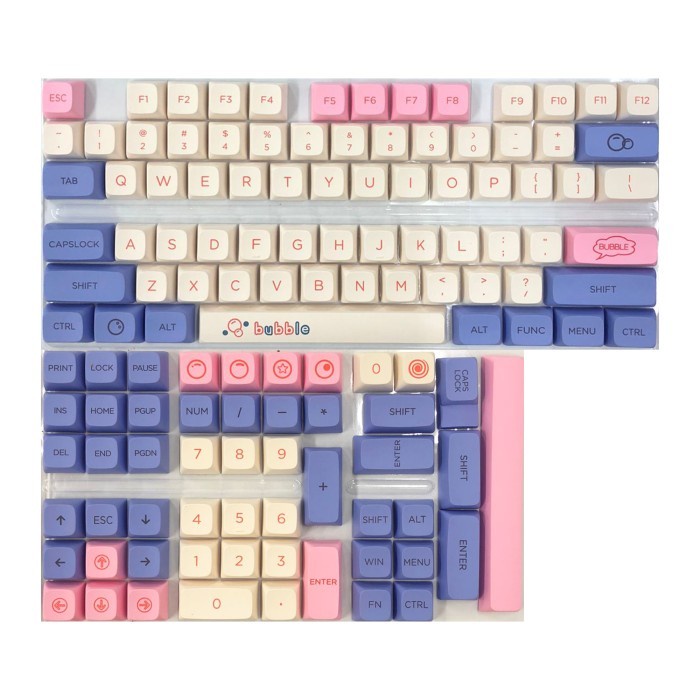 KEYCAPS BUBBLE XDA PROFILE SUBLIM SINGLE SHOT MECHANICAL KEYBOARD