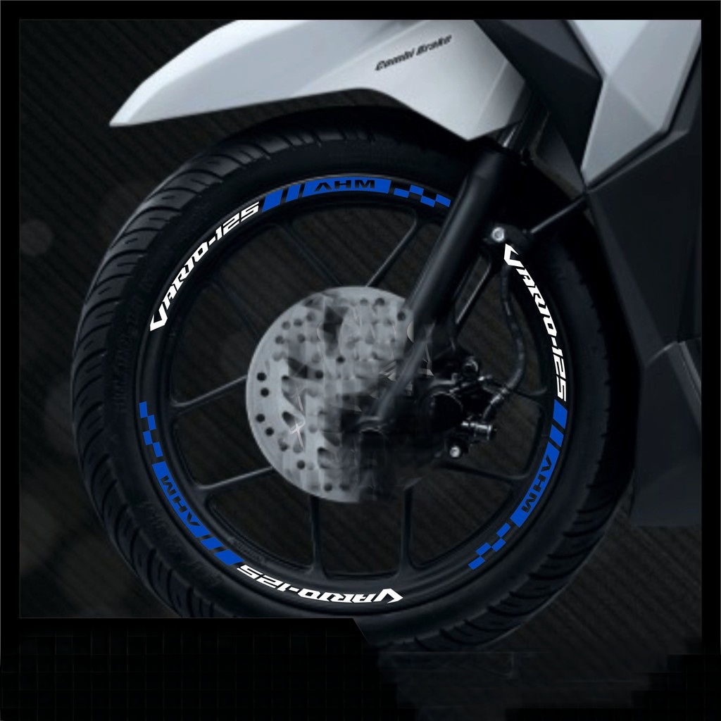 STIKER VELG VARIO 125 AHM NEW DESIGN VELG HITAM