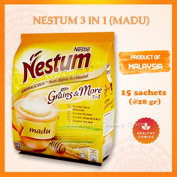 

SEREAL NESTLE NESTUM CEREAL 3 IN 1 RASA MADU HONEY FLAVOUR ISI 15 IMPORT MALAYSIA