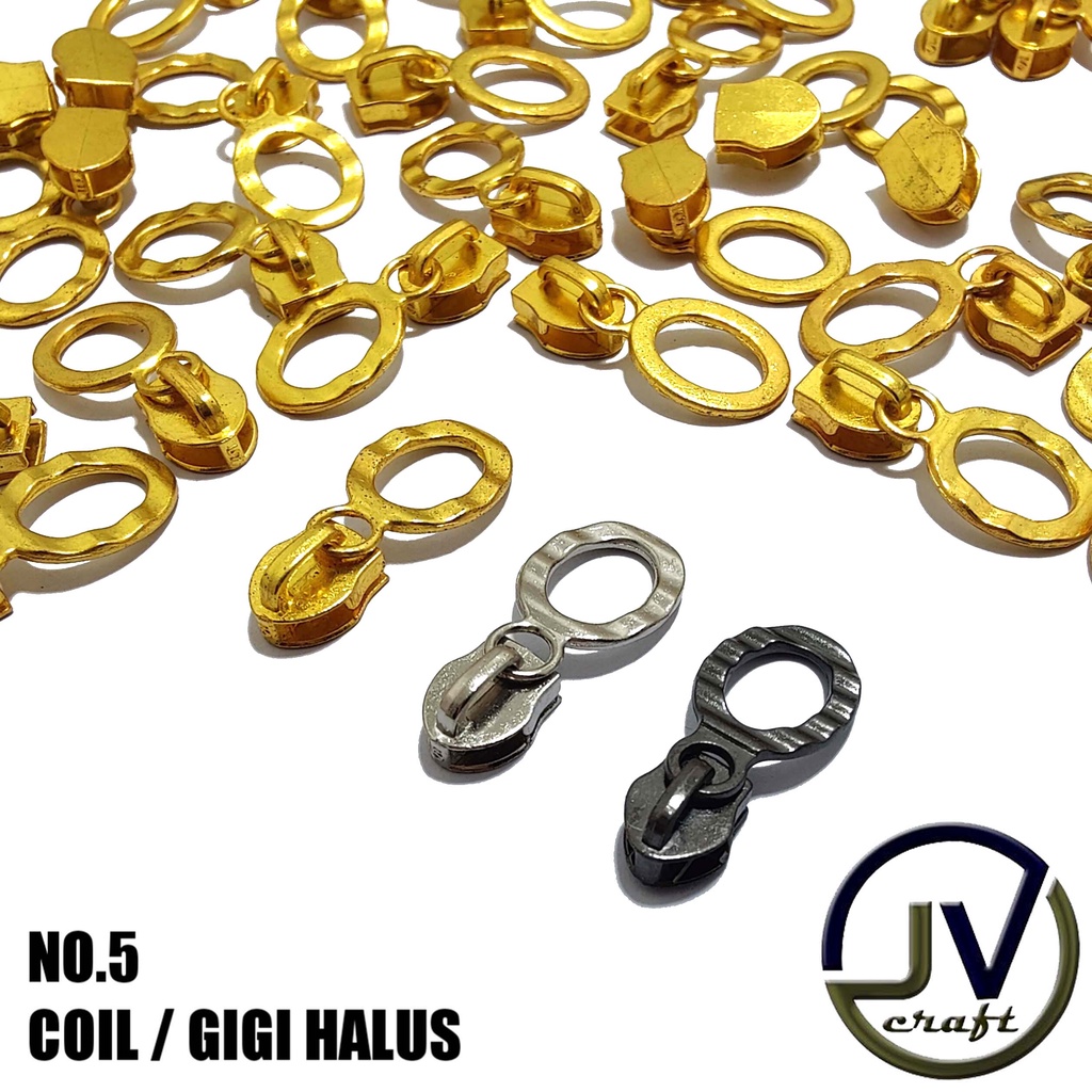 KEPALA RESLETING TAS COIL GIGI HALUS NOMOR 5 MOTIF DONAT / 120 PCS