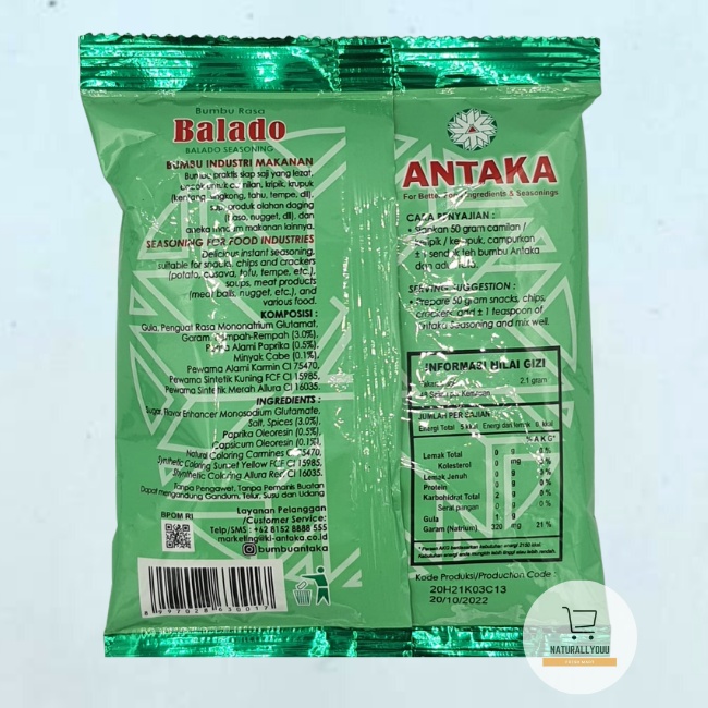 Antaka Bumbu Tabur Rasa Balado Bubuk 100gr