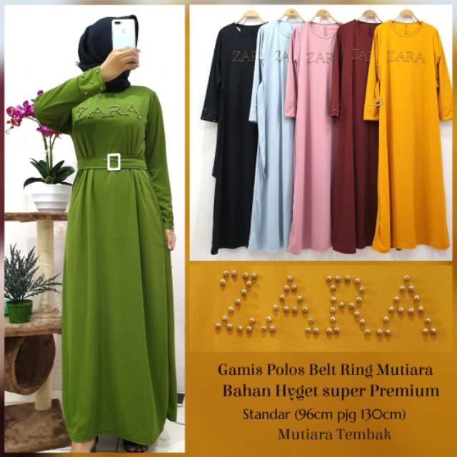 Gamis belt ring mutiara