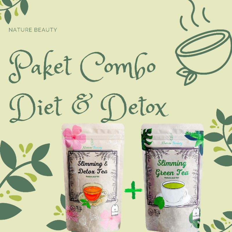 Combo Slimming detox tea dan Slimming Green tea