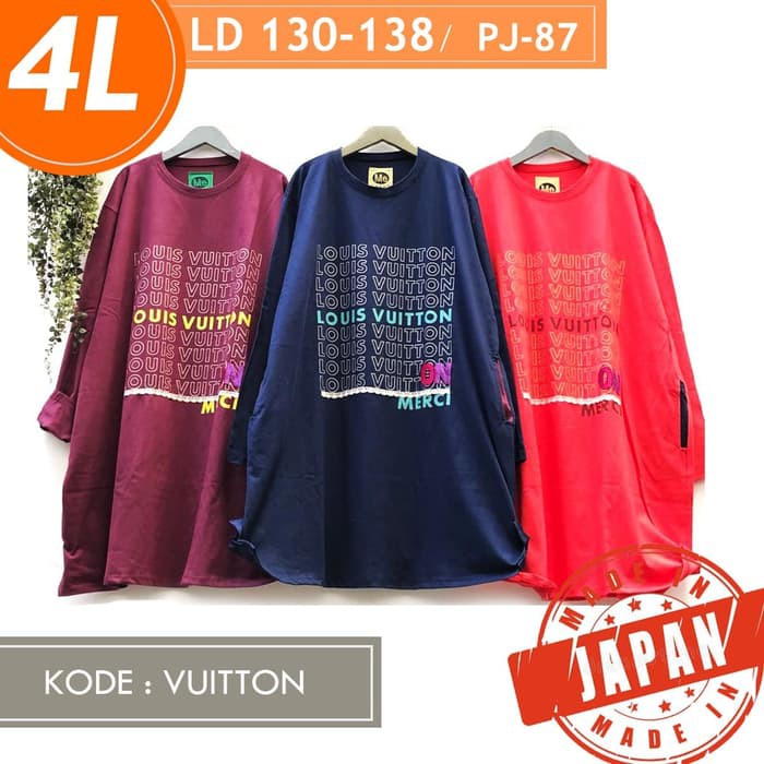 Baju Wanita Big Size Jumbo Eji Kaos VUITTON 3L