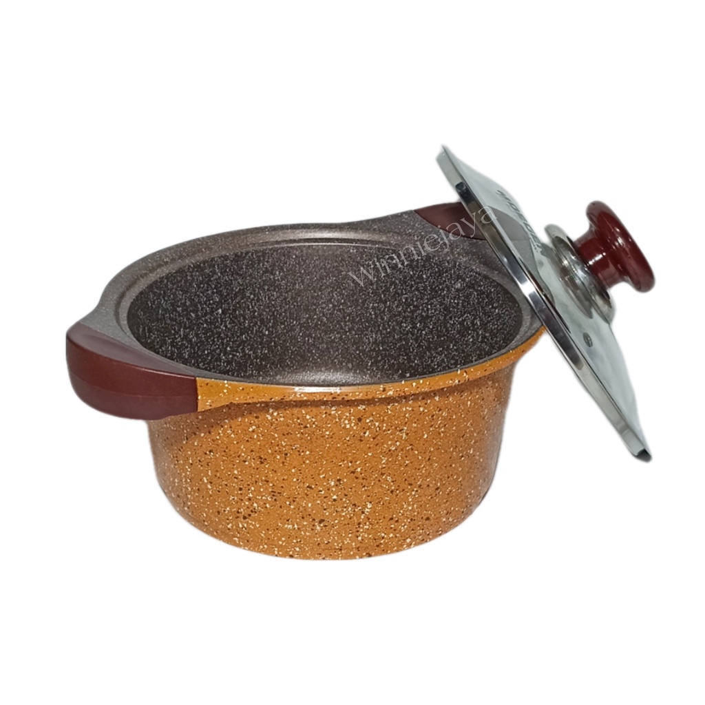 A1 Panci Moegen Germany Keramik Granit Soup Pot / Panci Kuah Anti Lengket Casserole Ukuran 28cm