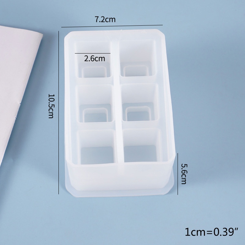 SIY  Crystal Epoxy Resin Mold Lipstick Storage Box Casting Silicone Mould DIY Crafts Jewelry Decorations Making Tools