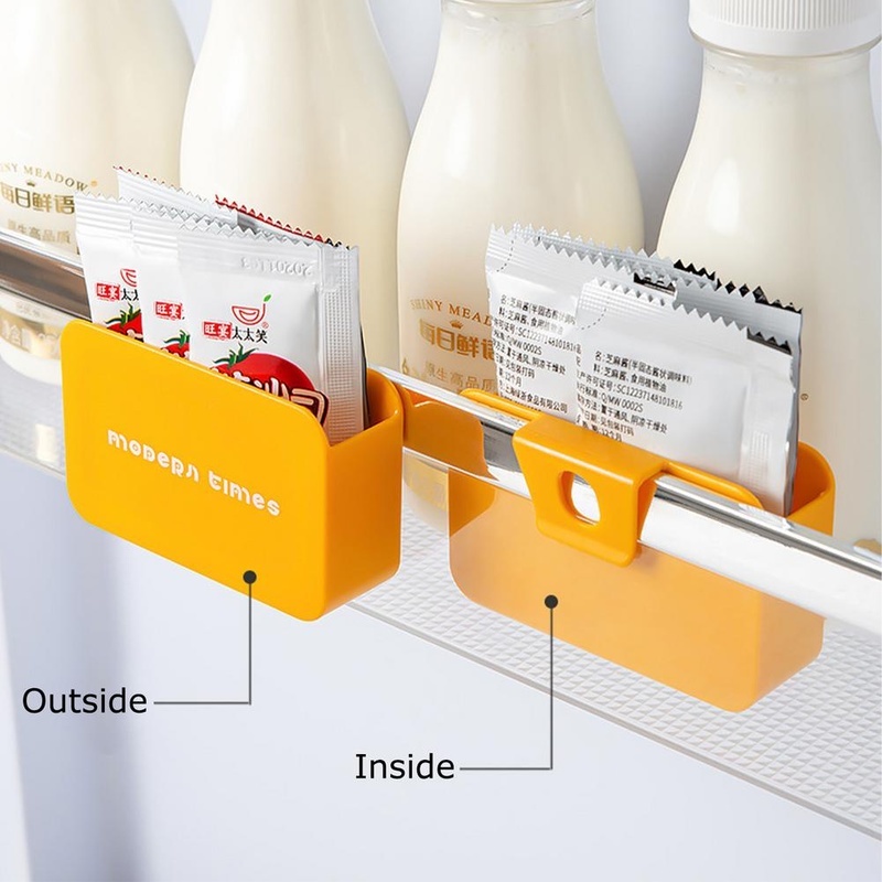 Kotak Penyimpanan Saus / Perhiasan / Alat Tulis Multifungsi Model Gantung Bahan Plastik Untuk Kulkas