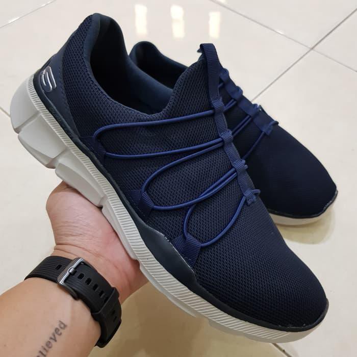 Sepatu Original Skechers Equalizer 3.0 Suros / Navy / Slip On Pria / Sepatu Pria