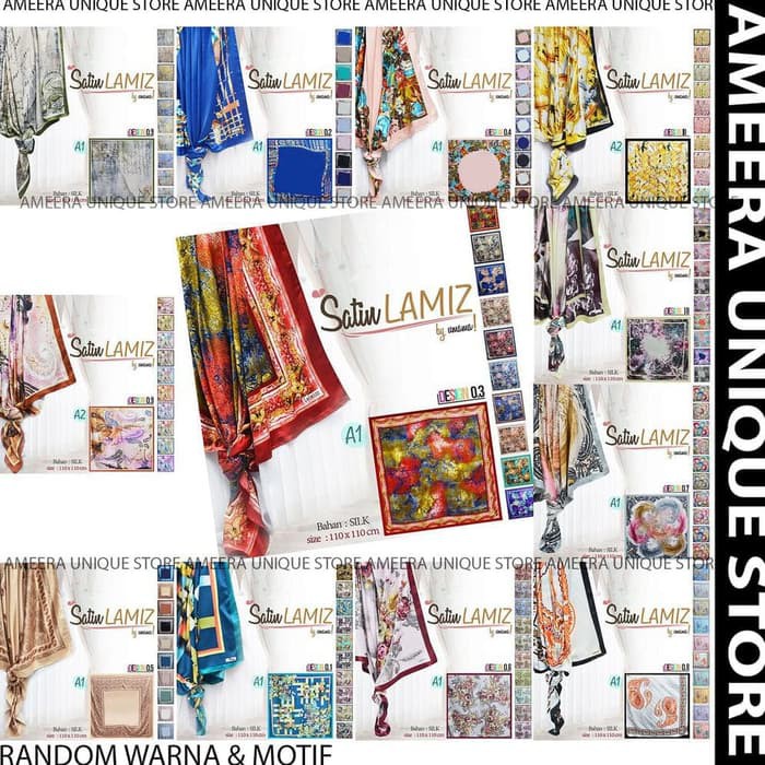 Produk terbaru dan terlaris saat ini Pakaian Muslim SATIN LAMIZ Umama Jilbab Satin Hijab Kerudung