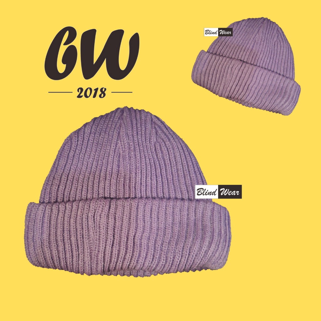 Topi Kupluk Rajut Dewasa Beanie Hat Polos Tebal Premium Wanita