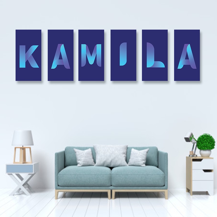 Kamilastorindo Dekorasi Rumah Poster Kayu Huruf Alphabet Wall Decor 1020