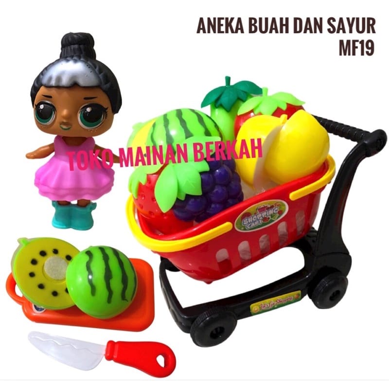 MAINAN ANEKA BUAH SAYUR TROLLY BONEKA MF19