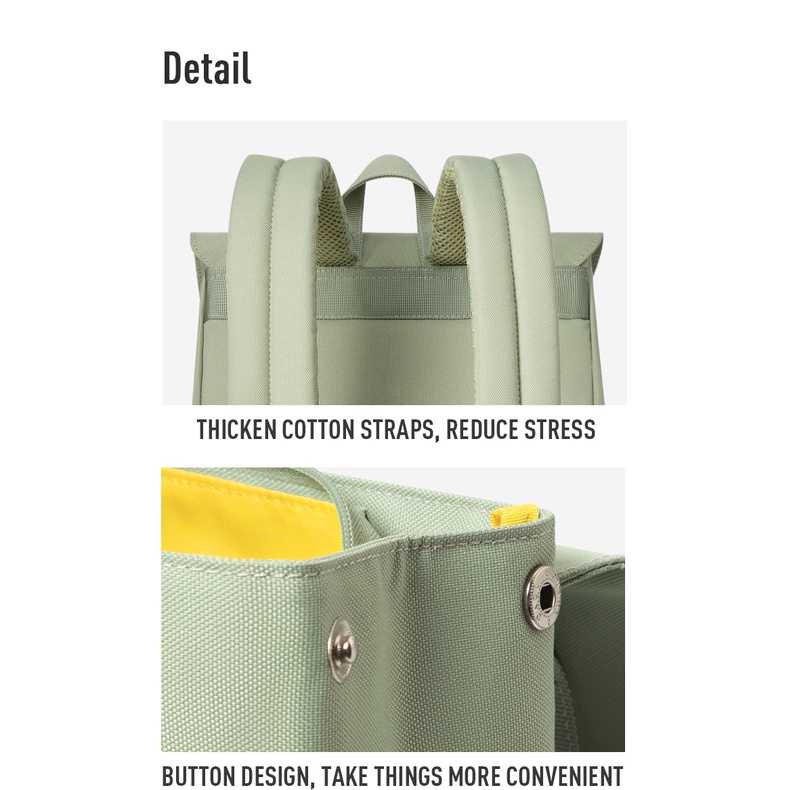 MAH SIRO Cactus Green Seri Laptop Backpack Tas Ransel Wanita-Standard