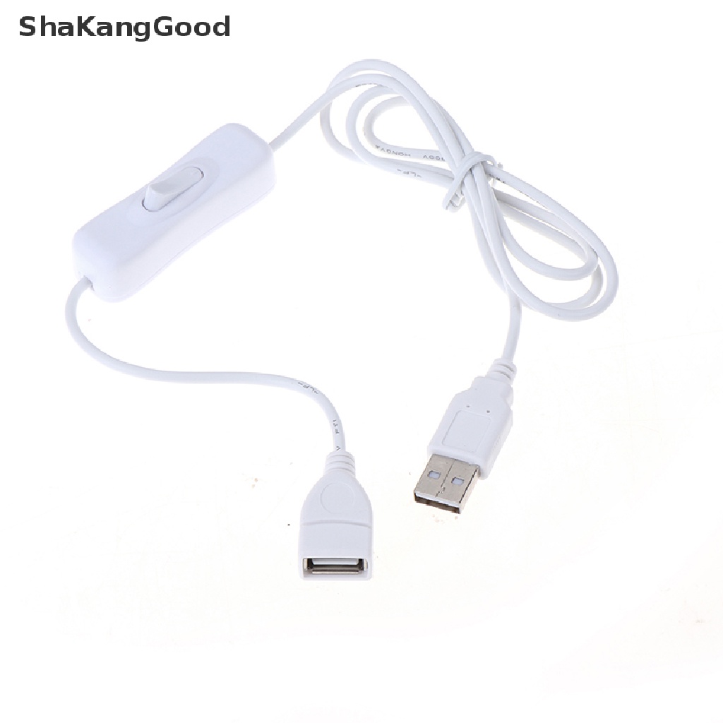 Skid 1Pc Kabel Extension USB Dengan Saklar ON / OFF Panjang 1m Untuk Kipas Angin Lampu