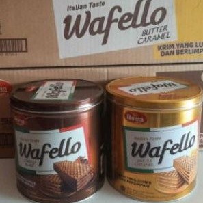 

Roma WAFELLO wafer Coklat CHOCO / CARAMEL Kaleng 296gr.