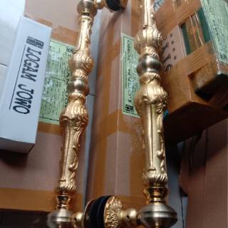  Gagang  pintu  kuningan 65cm handle pintu  antik  baut 