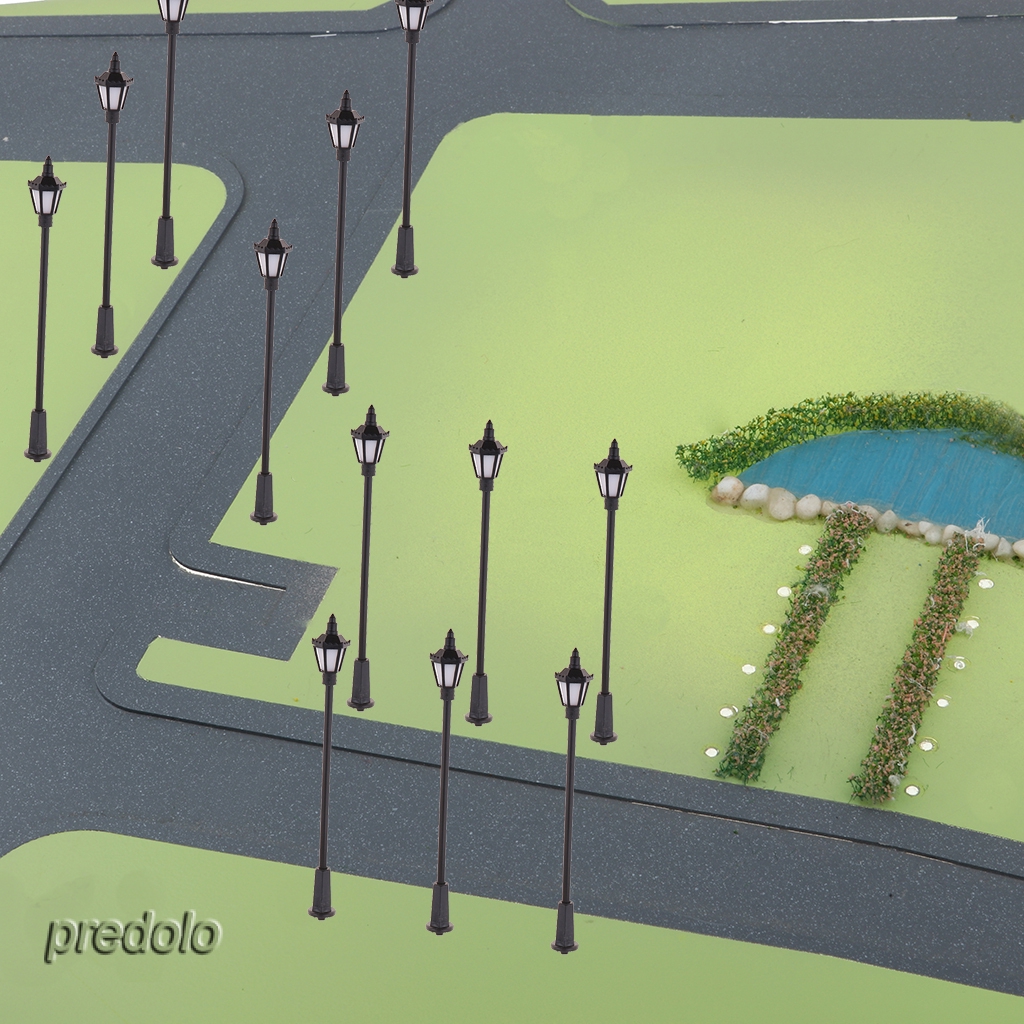 【COD】20Pcs Miniatur Lampu Jalan Skala 1: 150 untuk Dekorasi Taman