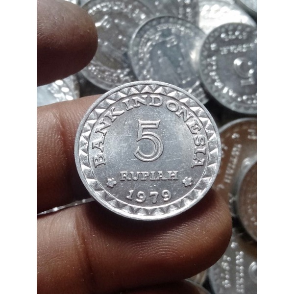 Coin kuno 5 rupiah tahun 1979