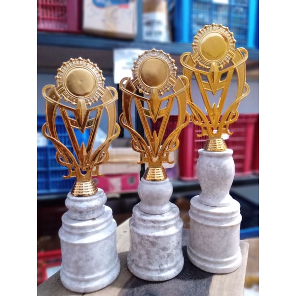 PIALA SET TATAKAN BULAT MARMER BESAR | PIALA MARMER CANTIK HARGA MURAH | PIALA LOMBA BAND