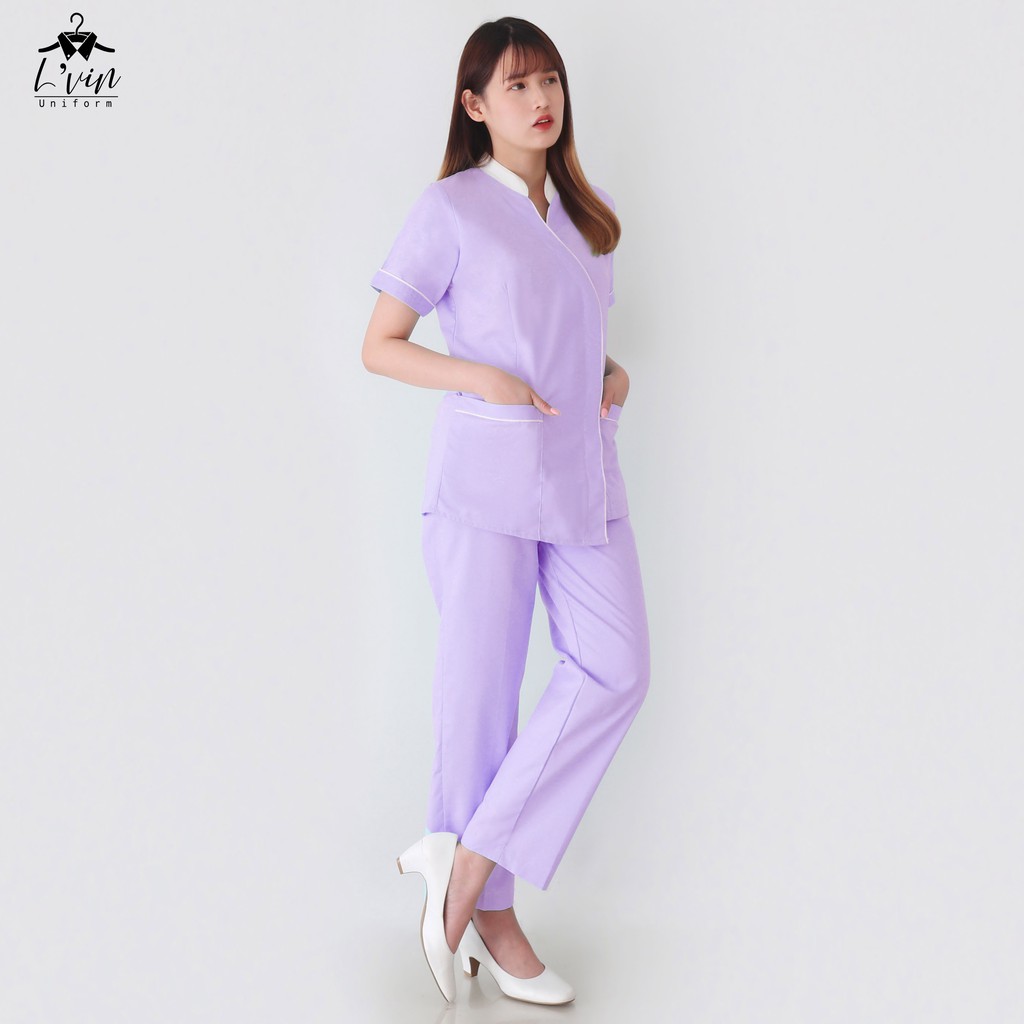 Baju Suster Lengan Pendek Maru Series / Baju Seragam Suster Lengan pendek / Seragam Nanny / seragam klinik/ baju jaga ok / Seragam perawat