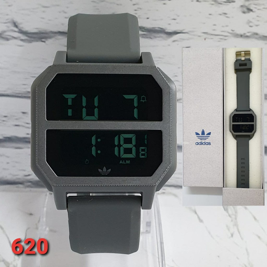 Jam Tangan Pria Adidas Digital Kotak 01 Shopee Indonesia